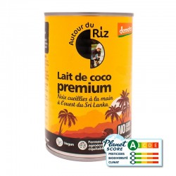 Lait de coco Bio Premium | Commerce Equitable Demeter | 400 ML | Autour du riz|